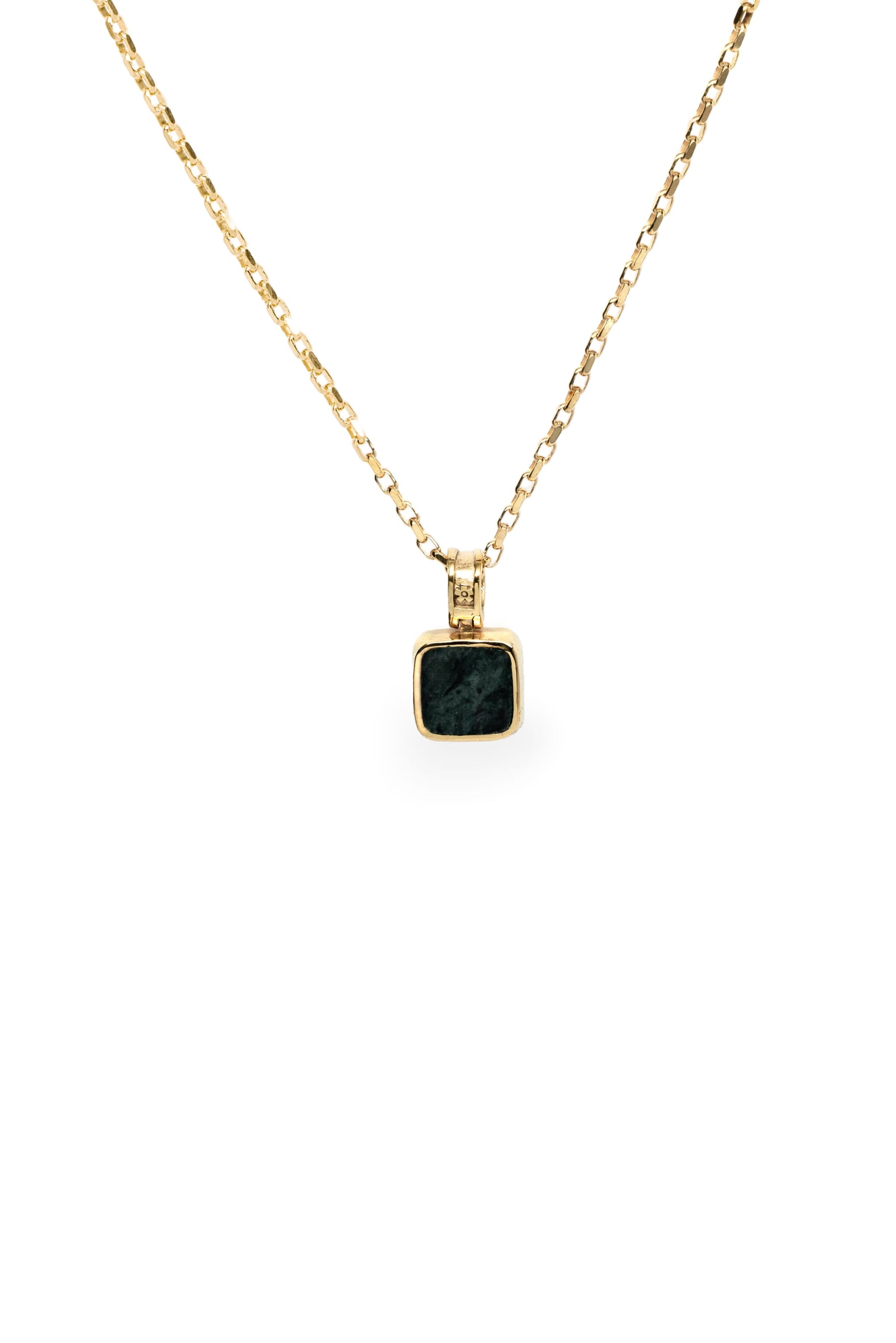 Augustus Pendant Green Marble | Gold