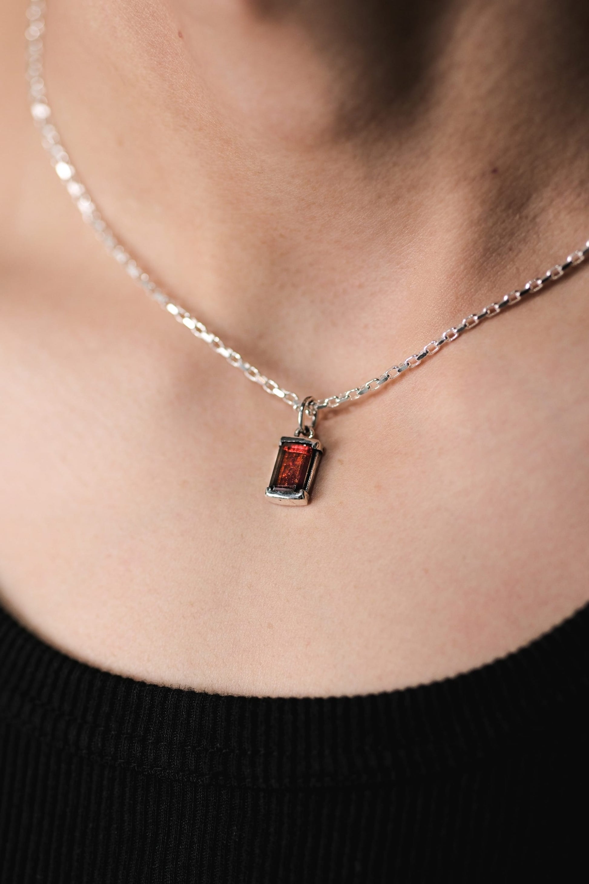 Karst Pendant Red Garnet