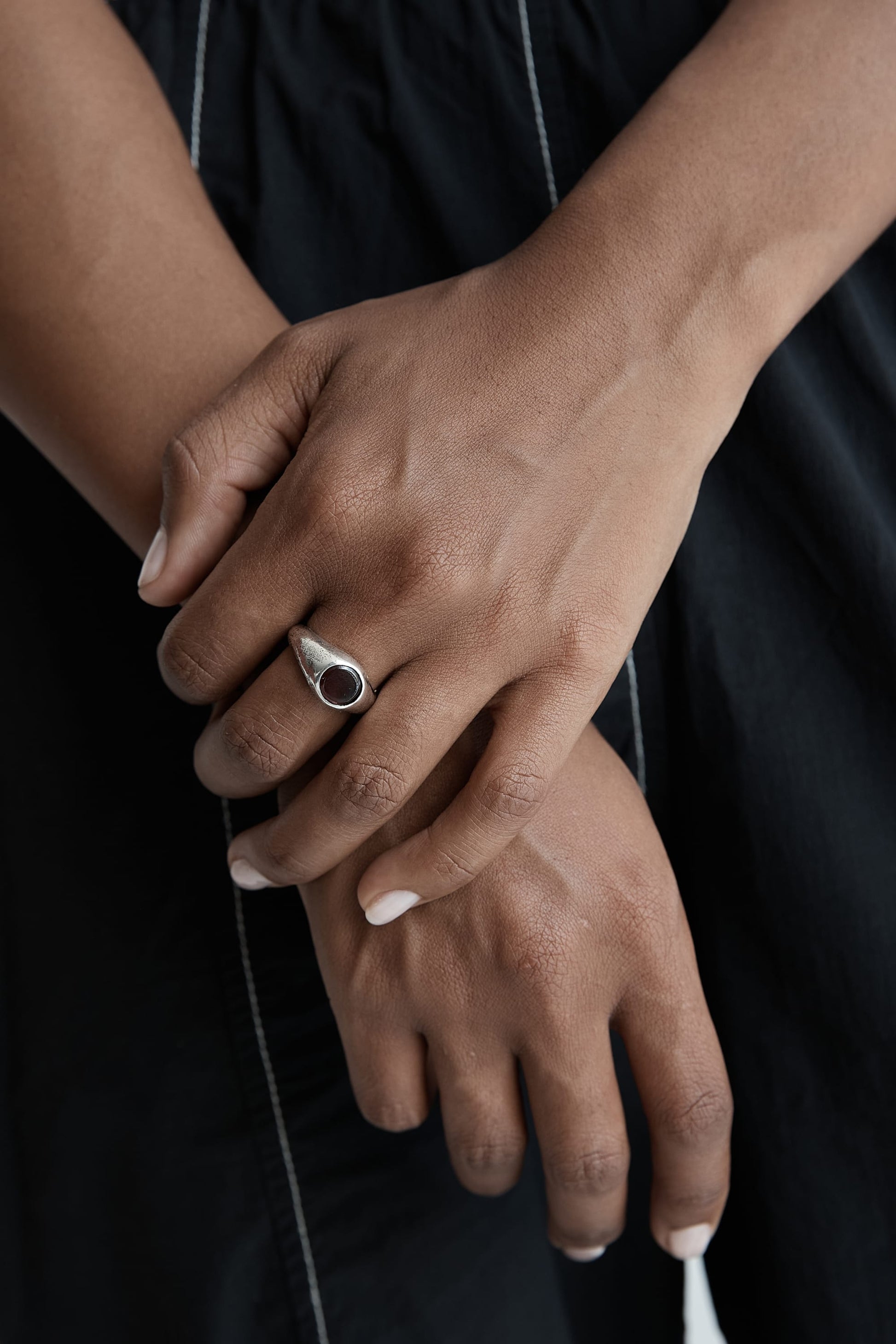 Orbit Signet Red Garnet