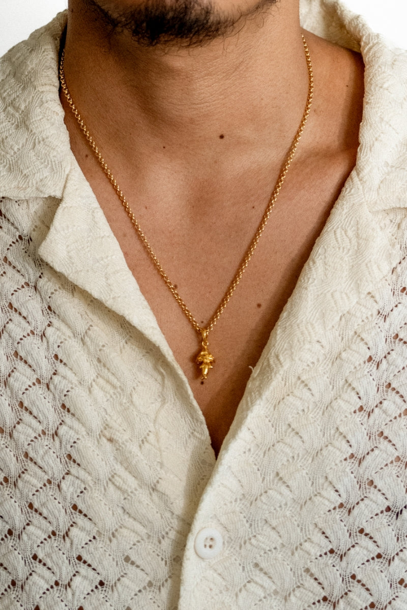 Psilocybe Cubensis Pendant | Gold