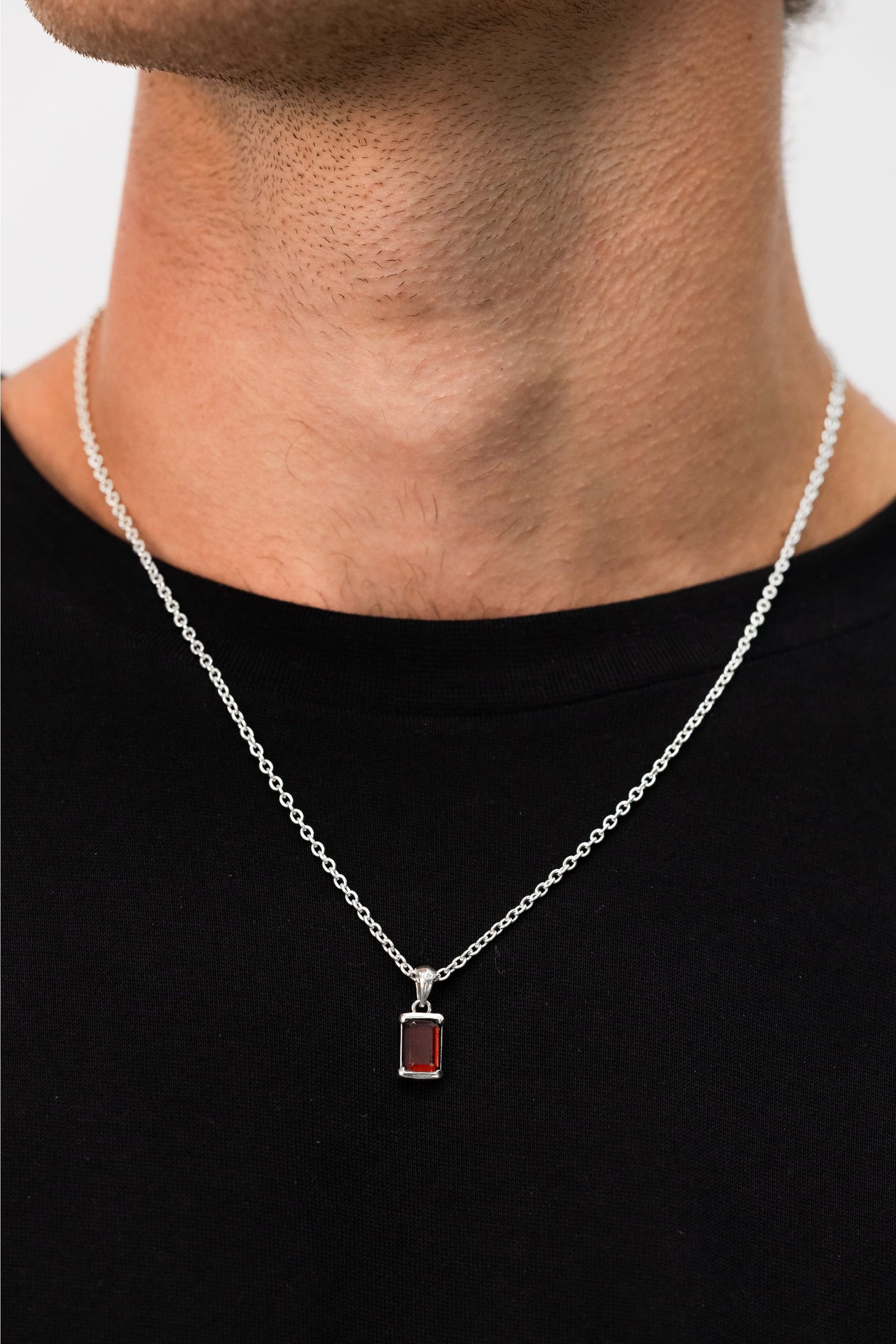 Karst Pendant Red Garnet