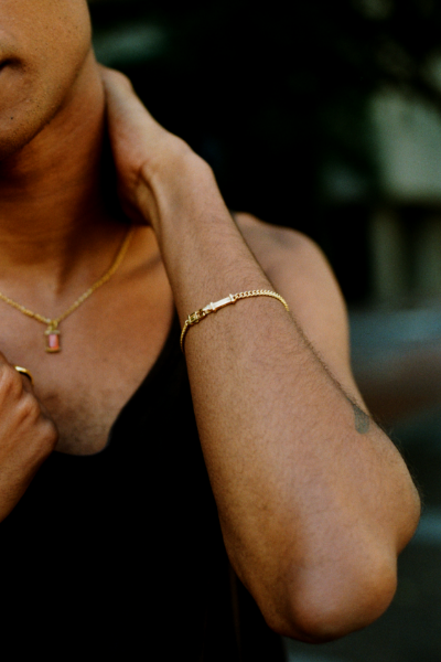 Thin Cuban Bracelet | Gold